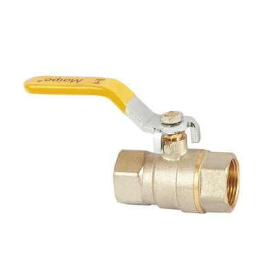 1/2 &quot;pulgada - 4&quot; Pulgada Full Port Brass Ball Valve para água óleo e gás com manobra de plástico amarelo