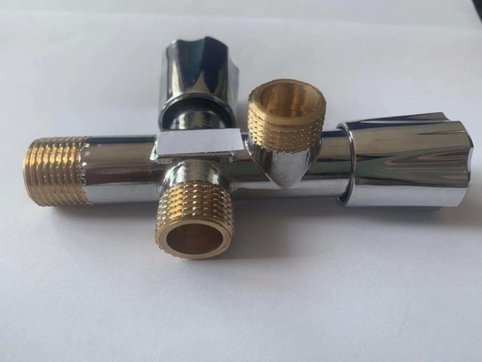 Nova chegada duplo punho de cobre levar a indústria válvula de ângulo 3 way