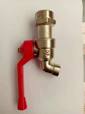 Temperatura média válvula de bronze do Bibcock de 3/4 de polegada com as torneiras mestras da água