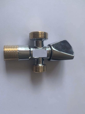 1/2Inch cromou a válvula de ângulo do lavabos da válvula de parada do ângulo do dissipador