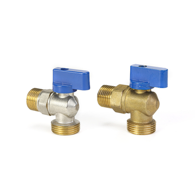 EN331 válvula de gás do bronze do padrão 54mm folheado a níquel para a cozinha da casa