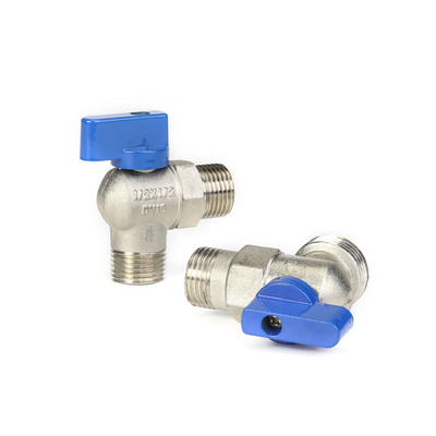 EN331 válvula de gás do bronze do padrão 54mm folheado a níquel para a cozinha da casa