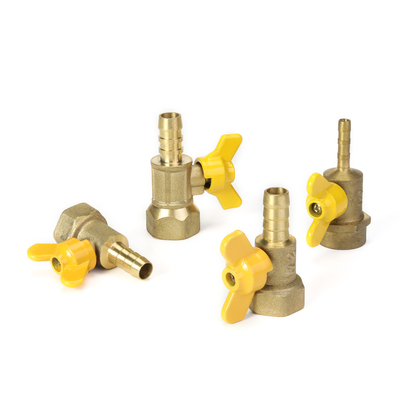 EN331 válvula de gás do bronze do padrão 54mm folheado a níquel para a cozinha da casa