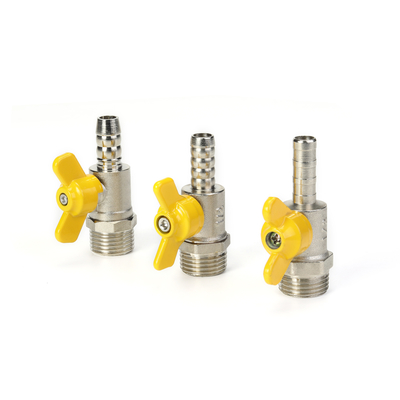 A indústria 1/4&quot; conecta rapidamente a válvula de gás do bronze da segurança com o punho de T