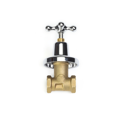 válvula de parada de bronze reta quente 1/2inch da bola do OEM do chapeamento de cromo