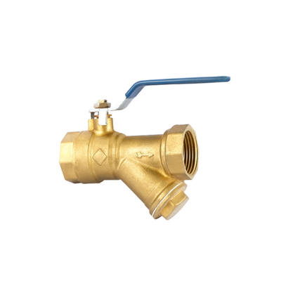A válvula de bola de bronze inoxidável de três maneiras com a fêmea longa do punho rosqueou