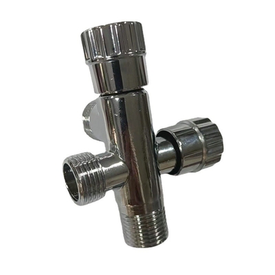 A válvula de ângulo de bronze fria de venda quente Chrome da água 1/2inch dos encaixes do banheiro chapeou