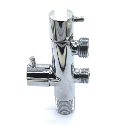 Máquina de lavar roupa com mangueira de liga de cobre-zinco completa com uma entrada e duas saídas multifunção válvula de ângulo triangular